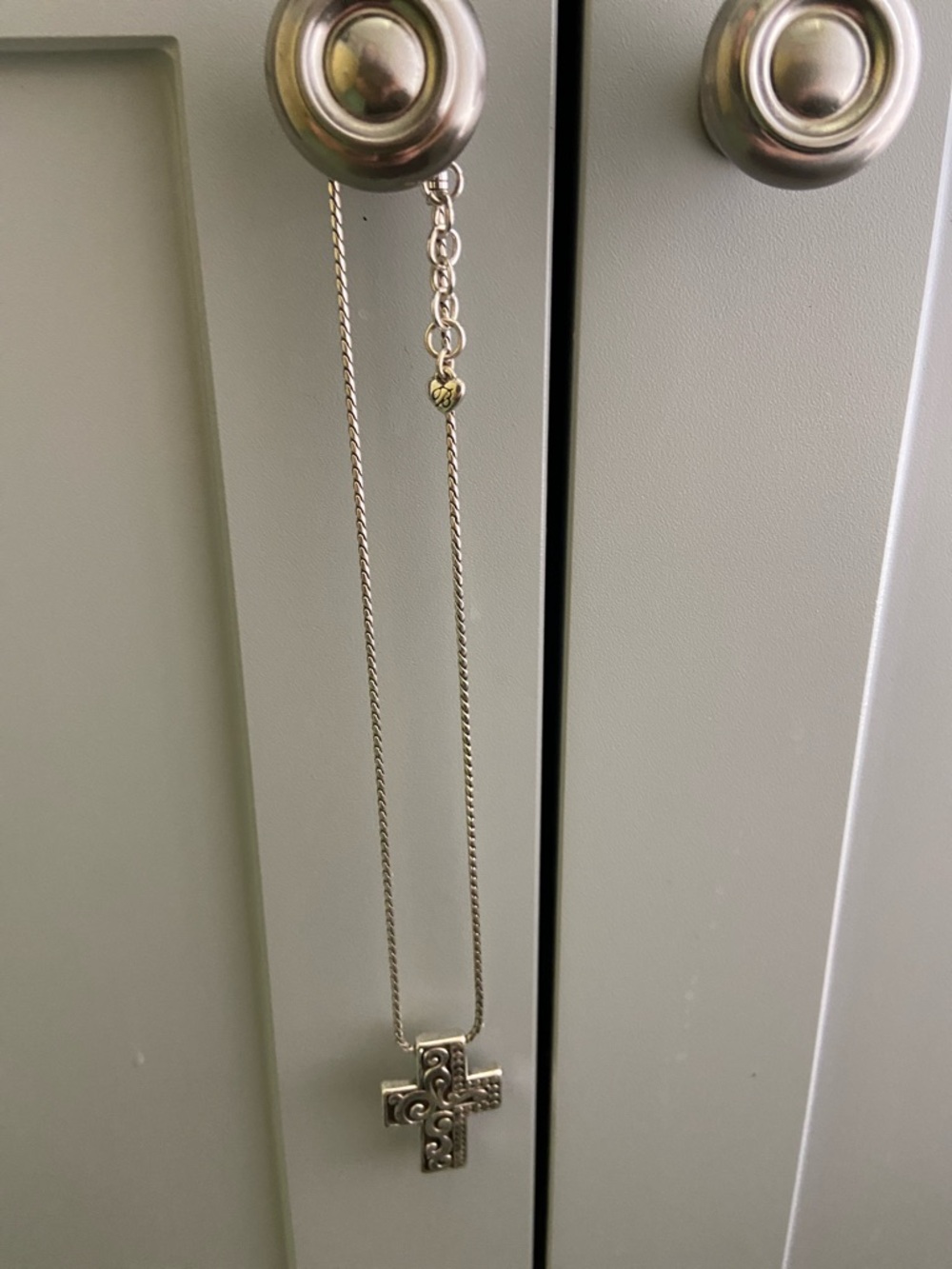 Brighton Silver-Tone Cross Pendant Necklace